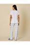 Women White And Blue Printed Pyjama Set - 5