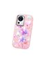 Mi 13 Lite Compatible Shock-Absorbing Camera Protected Pink Silicone Case Floral Print - 3