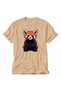Men's Modern Street Style Red Panda Print Design - Cream - 3