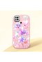 Redmi 9C/10A Compatible Shock-Absorbing Camera Protected Pink Silicone Case Floral Print