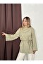 Women's Brode Embroidered Lined Blouse with Tie Detail - 2