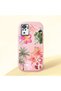 Redmi Note 10 4G/Note 10S Compatible Shock-Absorbing Camera Protected Pink Silicone Case Floral Print