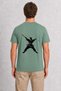 Men's Kendo Art Dynamic Silhouette Print - Back Print - Green