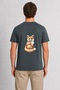 Men's Watercolor Style Fox Back Print - Smoked