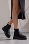 Women's Mc Accessory Detailed Lace-Up and Zippered Thick Non-Slip Sole Boots & Booties - 3