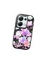 Poco M6 Pro 4g Compatible Shock-Absorbing Camera Protected Black Silicone Case Floral Print - 3