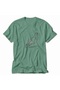 Women's Above Stair Level Pigeon Minimal Drawing - Green - 3