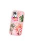 Redmi Note 10 4G/Note 10S Compatible Shock-Absorbing Camera Protected Pink Silicone Case Floral Print - 4