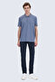 Indigo Regular Fit 100% Cotton Polo Collar Mercerized T-Shirt - 2