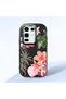 Infinix Note 50/Note 50 Pro Compatible Black Silicone Case with Shock-Absorbing Camera Protections Floral Print