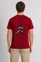 Men's Fencer Tattoo Style Graphic - Back Print - Red
