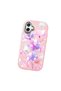 Samsung Galaxy A07 4g Compatible Shock-Absorbing Camera Protected Pink Silicone Case Floral Print - 3