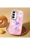 Realme C75 4g Compatible Shock-Absorbing Camera Protected Pink Silicone Case Floral Print - 2