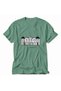 Women's Minimalist City Houses Linear Design - Green - 3