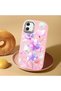 Samsung Galaxy A05 Compatible Shock-Absorbing Camera Protected Pink Silicone Case Floral Print - 2