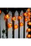 (eb113)Halloween Pumpkin Lantern String Lights, Orange Lights String Plug in, Mini Lantern Pumpkins Decor Connectable Lights, 9.8FT 20 LED String Lights Outdoor Halloween Decorations - 7