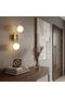 Gemma Glass Wall Lamp -gold, Glass, Iron, L 18 x W 18 x H 44 cm, Indoor Wall Lights - 5