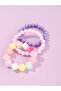 Pack of 3 - Girls Multi-Color Pastel Beaded Bracelets - 3