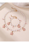 Girls Pink Starfish and Pearl Charms Necklace and Bracelet Set - 2