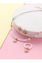 Girls Multi-Color Rainbow Heart Charm Beaded Necklace, Ring and Earrings Set - 2