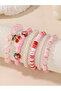 Pack of 6 - Girls Multi-Color Cherry Charm Beaded Bracelets - 2