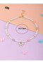 Girls Multi-Color Butterfly Charm Pearl Beaded Necklace - 4
