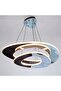 Orbel LED Chandelier 3 Color Dimmable Light - 60cm, Chrome, Stainless Steel, Acrylic - 2