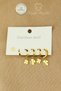 Steel Earring Set - Clover Earring Set 3 Pairs Hoop Steel Earrings Non-Tarnish Non-Fade - 3