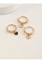 Girls Set of 3 - Butterfly Charm Rings - 4