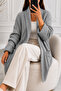 Pocketed Knitwear Cardigan R4596 Gray - 3