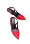 Carina Aria Women's Pointed Toe Open Back Thin Heeled Shoes 0012301 3D Printed Red - 5