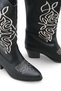 Larissa Cara Women's Embroidered Western Boots 0012845 Black Leather - 5