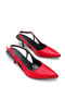 Carina Aria Women's Pointed Toe Open Back Thin Heeled Shoes 0012301 3D Printed Red - 3