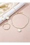 Girls White Flower Charm Pearl Necklace, Bracelet and Earrings Set - 8