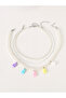 Pack of 3 - Girls Multi-Color Gummy Bear Charm Pearl Necklaces - 2