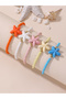 Pack of 5 - Girls Multi-Color Starfish Charm Beaded Bracelets