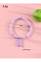 Girls Purple Gummy Bear Charm Beaded Bracelet - 4