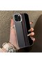 iPhone 15 Pro Max Compatible High-Quality Stylish Vertical Stripe Pattern Hard Case, Shock Protection