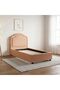 Maxillux Arcus 90X200 Upholstered Kids Bed With Usb-peach Pink, Engineered Wood, Fabric - 3