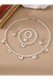 Girls White Butterfly Charm Pearl Necklace, Bracelet, Ring and Earrings Set - 2
