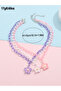 Pack of 3 - Girls Multi-Color Flower Pendant Chain Necklaces - 4