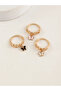 Girls Set of 3 - Butterfly Charm Rings - 8
