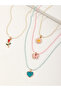 Set of 4 - Enamel Charm Pendant Necklace - 3