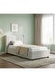 Maxillux Tuft 90X200 Upholstered Kids Bed With Usb-grey, Engineered Wood, Fabric