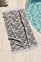 100% Cotton Fish Patterned Beach Towel Bath Sauna Sea Towel Peshtemal 01 Anthracite03