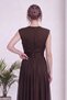 Women's Double-Breasted Collar Pleated Padded Waist-Sitting Long Evening Dress Lilac, Brown - 7