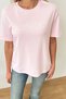 Women's Crew Neck Aruoar Printed T-Shirt Pink - 26Y 3333 - 2
