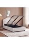 Maxillux ArcusUpholstered Kids Bed With Hydraulic Storage + Usb-grey, Engineered Wood, Fabric - 3