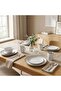 Noor 16 Piece Stoneware Dinner Set -serves 4, White, Dinner Sets - 5