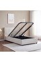 Maxillux TuftUpholstered Kids Bed With Hydraulic Storage + Usb-beige, Engineered Wood, Fabric - 3